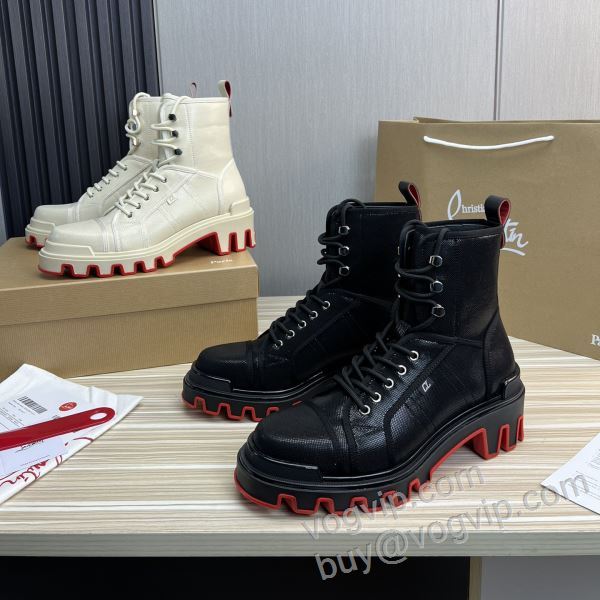 クリスチャンルブタン Christian Louboutinブランド 偽物 通販 2026超人気新品 NXIECL016 ビジネスシューズ ブーツ 2色可選 個性派