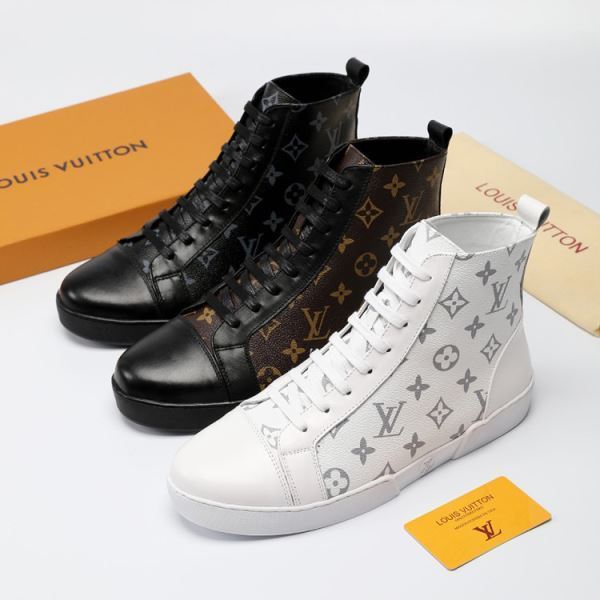 ルイ ヴィトン LOUIS VUITTON 2026激安大特価品質保証 NXIELV090 シューズ スニーカー ハイトップシューズ 3色可選 スーパーブランドコピー品質保証 存在感◎