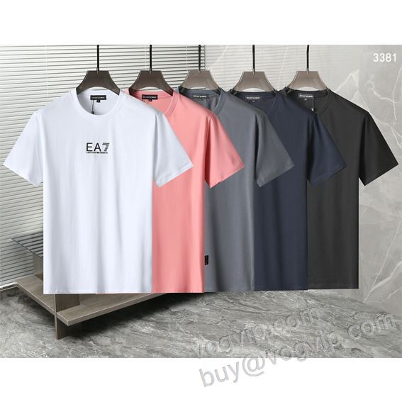 アルマーニ ブランド 偽物 通販 2026春夏 NXZAR005 半袖Tシャツ 5色可選 高評価の人気品