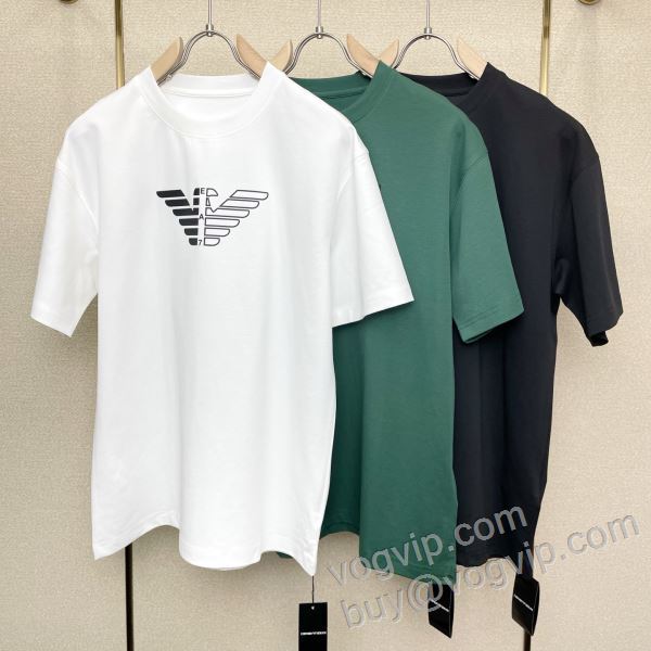 アルマーニ スーパーコピー 2026年モデル入荷 NXZAR009 半袖Tシャツ 3色可選 肌触りのいい