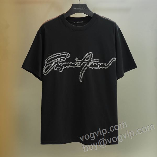 【人気ブログ掲載】 アルマーニ ブランドコピー NXZAR011 半袖Tシャツ 2色可選 2026新作登場