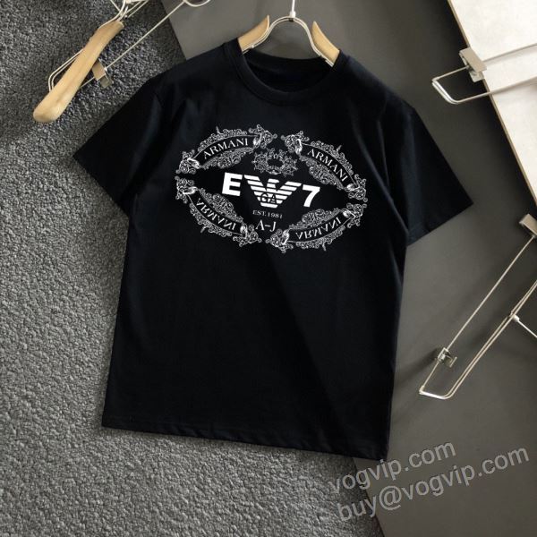 希少価値大！ アルマーニコピーブランド NXZAR019 半袖Tシャツ 2色可選 2026最新入荷