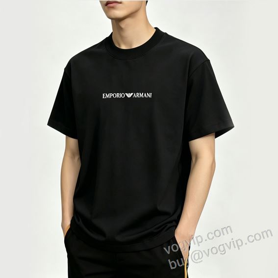 2026春夏新作 アルマーニ ARMANIコピー 着心地抜群 NXZAR026 半袖Tシャツ 2色可選