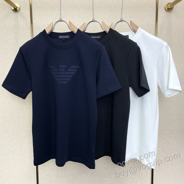 2026品質保証新作登場 アルマーニコピー ブランド NXZAR038 スタイリッシュな印象 半袖Tシャツ 3色可選