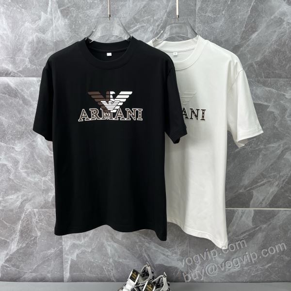 2026最安値お買い得 アルマーニ ARMANIブランドコピー NXZAR046 日本未入荷モデル 半袖Tシャツ 2色可選