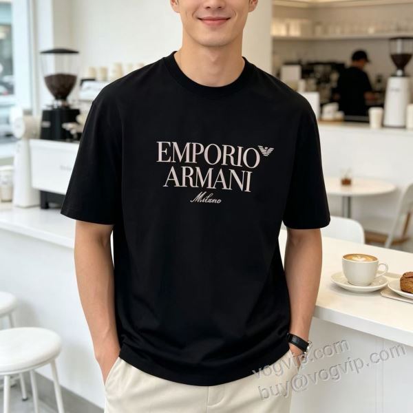 もっとも高い人気を誇る アルマーニ ARMANIコピー NXZAR048 半袖Tシャツ 2色可選 2026最安値お買い得