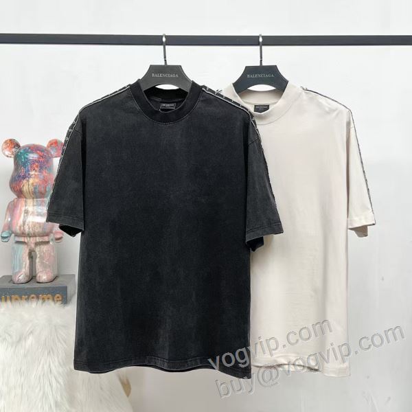 格安！ バレンシアガ コピーブランド NXZBAL007 半袖Tシャツ 2色可選 2026春夏季超人気