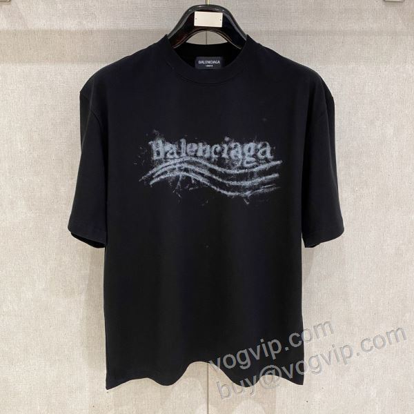 首胸ロゴ バレンシアガ コピーブランド 2026爆発的通販 NXZBAL029 半袖Tシャツ 2色可選