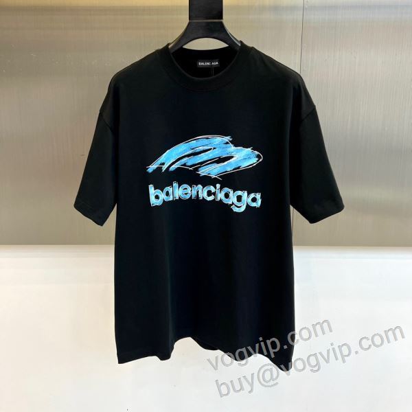 半袖Tシャツ バレンシアガ BALENCIAGAブランドコピー 2026激安大特価爆買い NXZBAL044 2色可選 売れ筋のいい
