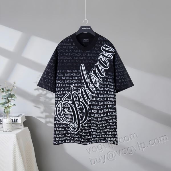 半袖Tシャツ バレンシアガ ブランド 偽物 通販 2026人気セール高品質 NXZBAL060 2色可選 おしゃれに絶大な人気の
