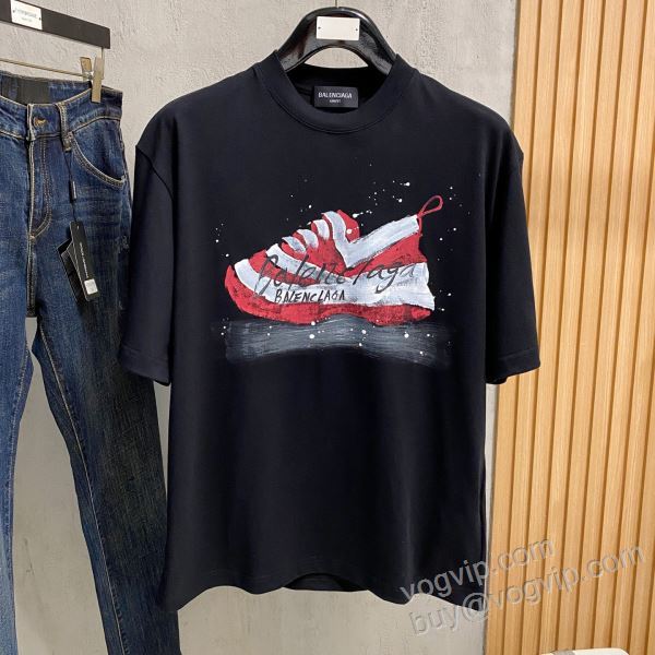 2026新商品！ バレンシアガブランドスーパーコピー NXZBAL077 半袖Tシャツ 2色可選 著名人の着用