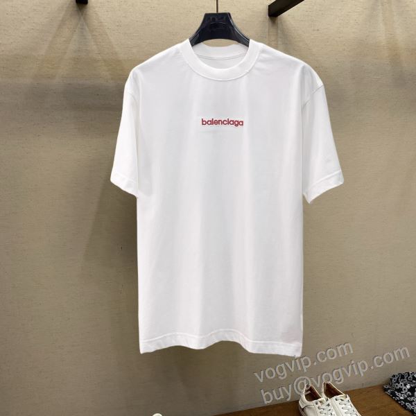 バレンシアガブランドコピー 2026人気セール高品質 NXZBAL096 半袖Tシャツ 2色可選 コーデ 知的なムードを演出