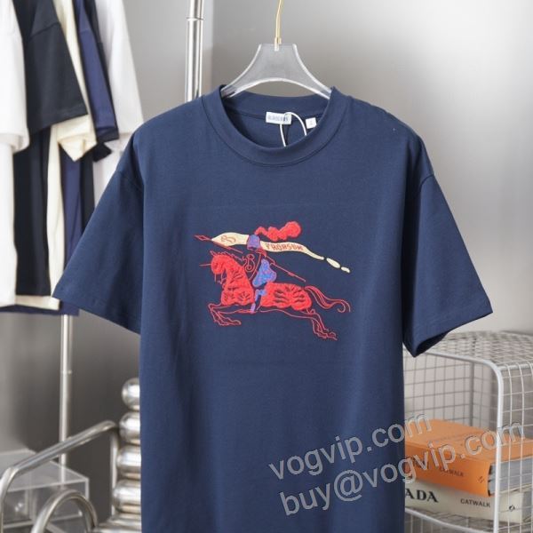 バーバリー BURBERRYコピー ブランド NXZBU015 大絶賛の履き心地! 半袖Tシャツ 4色可選 2026限定セール本物保証