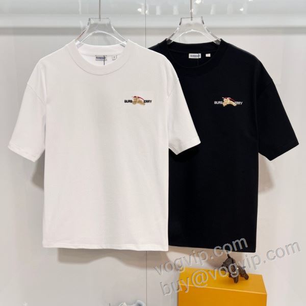 今買い◎得 バーバリー BURBERRY偽物ブランド NXZBU019 半袖Tシャツ 2色可選 2026数量限定爆買い