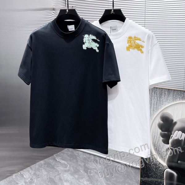 2026人気セール新品 バーバリー ブランド 偽物 通販 NXZBU027 半袖Tシャツ 2色可選 当店ランキング1位常連