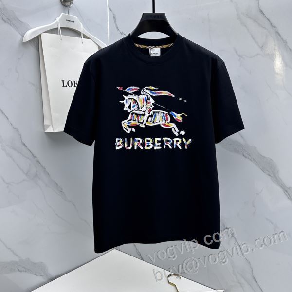ずっと人気? バーバリー BURBERRYコピー ブランド 2026驚きの破格値安い NXZBU037 半袖Tシャツ 2色可選