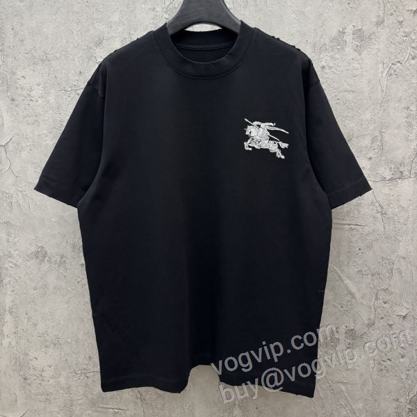 ★安心★追跡付 バーバリー BURBERRY 2026超人気新品 NXZBU053 半袖Tシャツ 2色可選 高品質なスーパーコピー商品