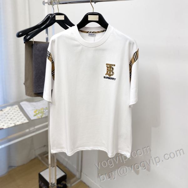 首胸ロゴ バーバリー BURBERRY 2026春夏季超人気 NXZBU066 半袖Tシャツ ブランドコピー