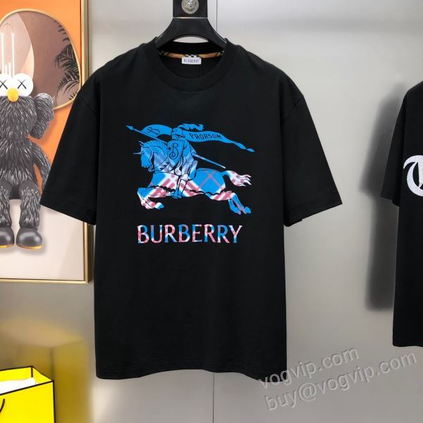 バーバリー NXZBU081 セレブ風 半袖Tシャツ 2色可選 BURBERRYコピー ブランド 2026最新入荷