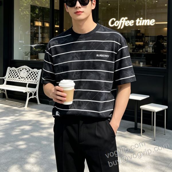 バーバリー 半袖Tシャツ お洒落自在 BURBERRYスーパーコピー 2026HOT本物保証 NXZBU086 3色可選