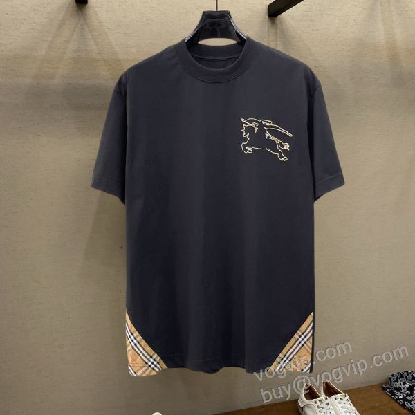 個性的なデザイン バーバリーBURBERRY NXZBU093 半袖Tシャツ 2色可選 VOGコピー 2026爆買い豊富な