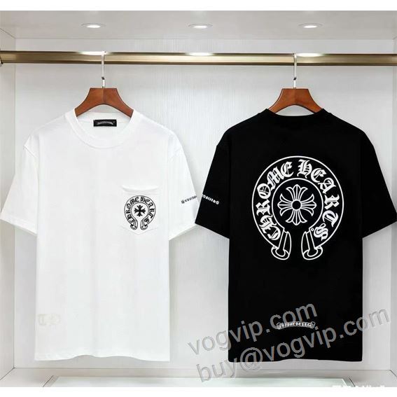 クロムハーツ ブランドコピー 2026春夏季超人気 NXZCHR001 半袖Tシャツ 2色可選 人気雑誌掲載