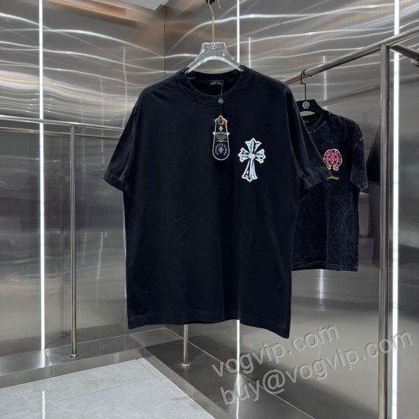 2026爆買いセール クロムハーツ コピー ブランド 落ち着いた感覚 NXZCHR038 半袖Tシャツ 3色可選