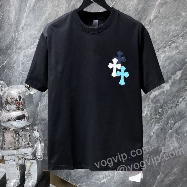 クロムハーツ コピーブランド 2026爆買い定番人気 NXZCHR041 半袖Tシャツ 2色可選 ムダな装飾を排したデザイン