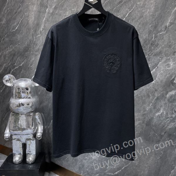 ポップ クロムハーツ CHROME HEARTSコピー ブランド 2026超激得高品質 NXZCHR049 半袖Tシャツ 2色可選