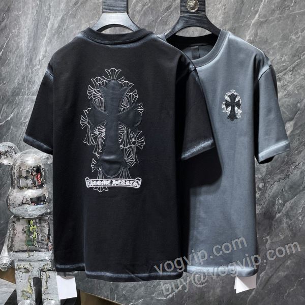 ショートパンツ 確定となる上品 半袖Tシャツ クロムハーツ ブランドコピー 2026割引セール NXZCHR067 2色可選