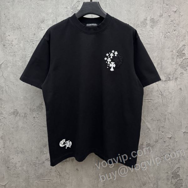柔らかな質感 半袖Tシャツ クロムハーツ CHROME HEARTS 2026人気セール高品質 NXZCHR088 2色可選 VOGコピー
