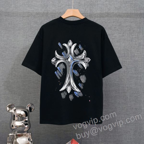 高級感を備えている クロムハーツ ブランド 偽物 通販 NXZCHR094 半袖Tシャツ 2色可選 2026人気通販