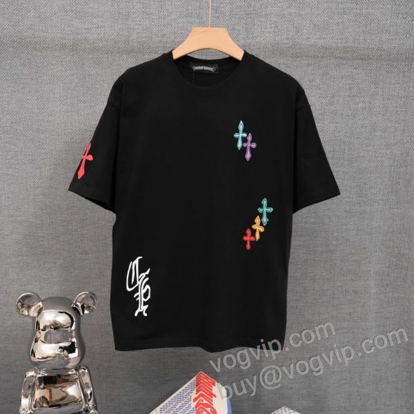 クロムハーツ CHROME HEARTSスーパーコピー 2026新作入荷人気 NXZCHR109 半袖Tシャツ 2色可選 首胸ロゴ