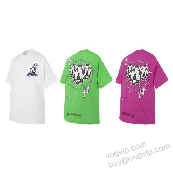 2026爆買い豊富な クロムハーツ CHROME HEARTSブランドコピー NXZCHR136 半袖Tシャツ 3色可選 サイズ豊富