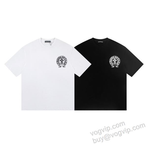 シックスタイルに活躍 クロムハーツ CHROME HEARTS偽物ブランド 2026驚きの破格値新品 NXZCHR155 半袖Tシャツ 2色可選