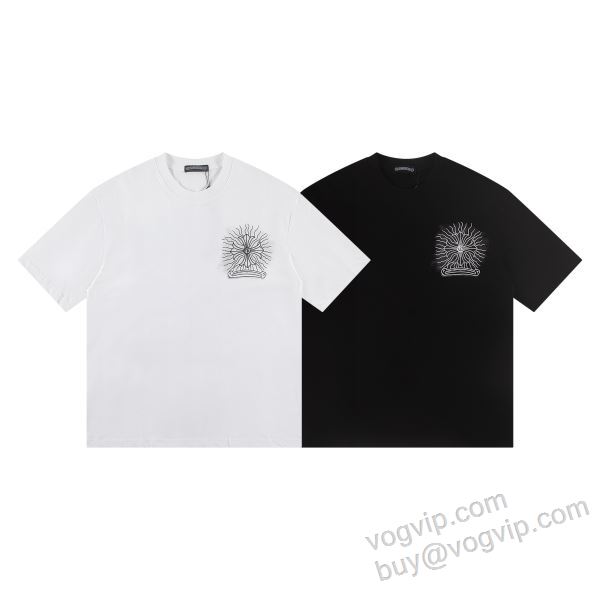 CHROME HEARTSブランドコピー 2026驚きの破格値新品 NXZCHR158 クロムハーツ 半袖Tシャツ 2色可選 一番人気の新作はこれ