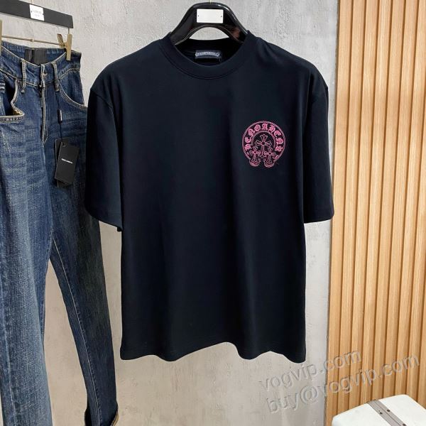 2026人気定番新作 クロムハーツ ブランド 偽物 通販 NXZCHR163 半袖Tシャツ 2色可選 売れ筋のいい
