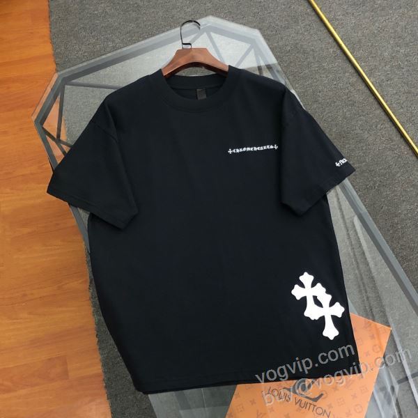 今話題の最新作 クロムハーツ 偽物ブランド 2026人気定番新作 NXZCHR166 半袖Tシャツ 4色可選