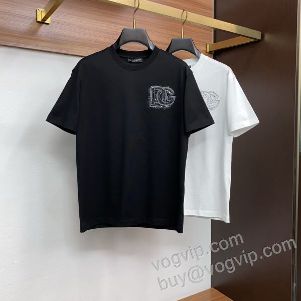 豊富なサイズ ドルチェ＆ガッバーナ ブランド 偽物 通販 2026新作入荷人気 NXZDG005 半袖Tシャツ 2色可選