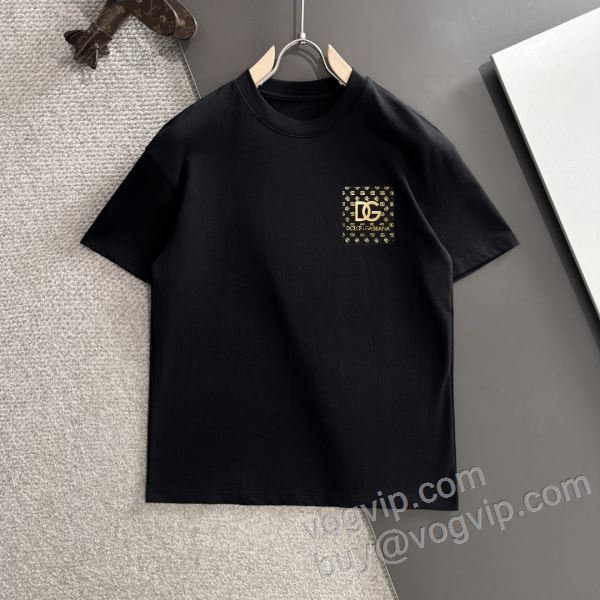 Dolce&Gabbanaコピー ブランド 2026春夏季超人気 NXZDG015 ドルチェ＆ガッバーナ 半袖Tシャツ 2色可選 上品上質