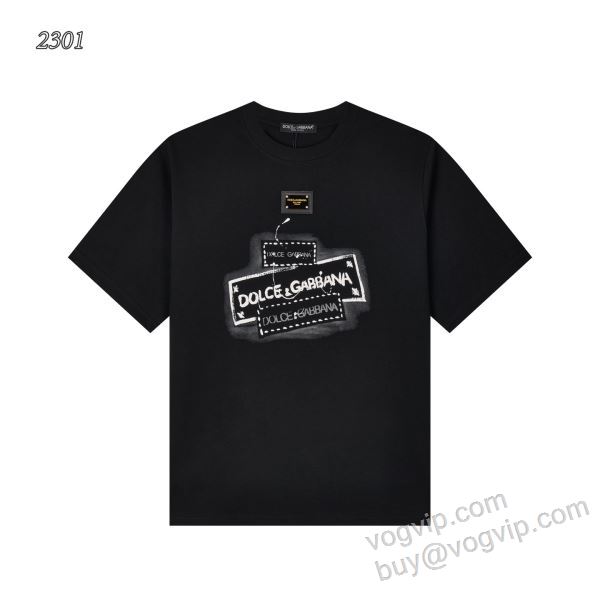 大絶賛の履き心地! ドルチェ＆ガッバーナ ブランドスーパーコピー NXZDG031 半袖Tシャツ 2色可選 2026最新入荷