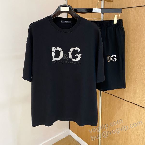 2026最新入荷 NXZDG032 上下セット 半袖Tシャツ 2色可選 ドルチェ＆ガッバーナ ブランドコピー 選べる極上