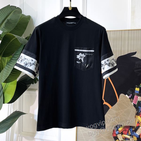 Dolce&Gabbanaスーパーコピー 2026お得人気セール NXZDG034 ドルチェ＆ガッバーナ 半袖Tシャツ 2色可選 海外セレブ愛用