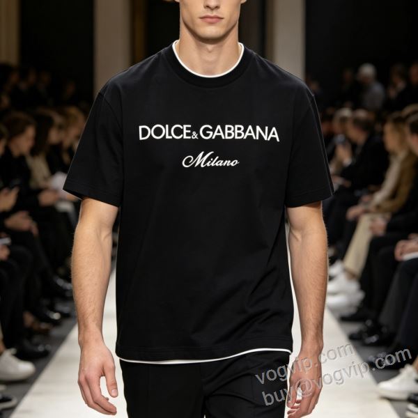 ドルチェ＆ガッバーナ 2026爆買い大人気 NXZDG040 半袖Tシャツ 2色可選 お洒落に魅せる Dolce&Gabbana偽物ブランド