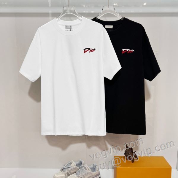 活用できるアイテム 半袖Tシャツ ディオール DIORスーパーコピー 2026お得大人気 NXZDIOR020 2色可選