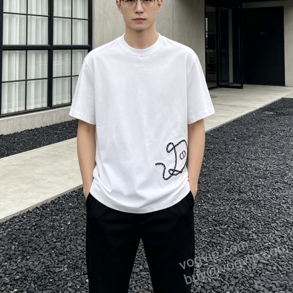 存在感のある ディオール ブランド 偽物 通販 NXZDIOR100 半袖Tシャツ 2色可選 2026お買い得高品質