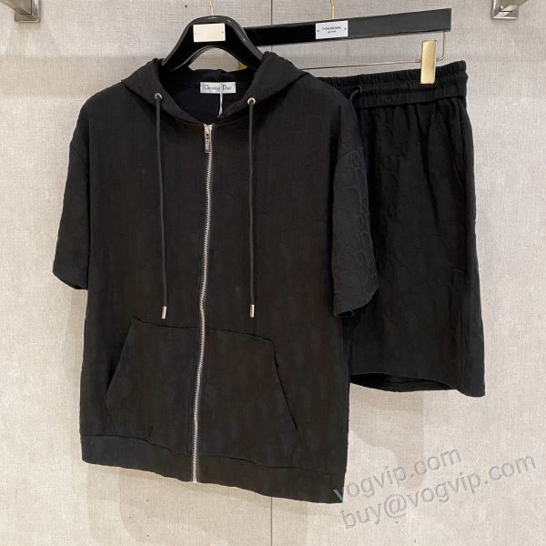 肌触りのいい ディオール DIORコピーブランド NXZDIOR113 上下セット 半袖Tシャツ 2色可選 2026超人気新品