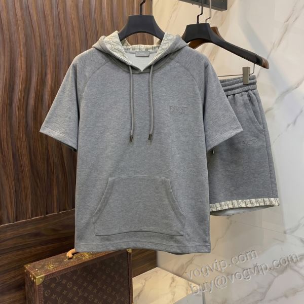 ディオール DIORブランドコピー 2026高級品 通販 NXZDIOR117 上下セット 半袖Tシャツ 2色可選 お洒落自在
