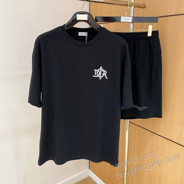 愛らしさ抜群！ 上下セット 半袖Tシャツ ディオール ブランドコピー 2026激安大特価本物保証 NXZDIOR118 2色可選