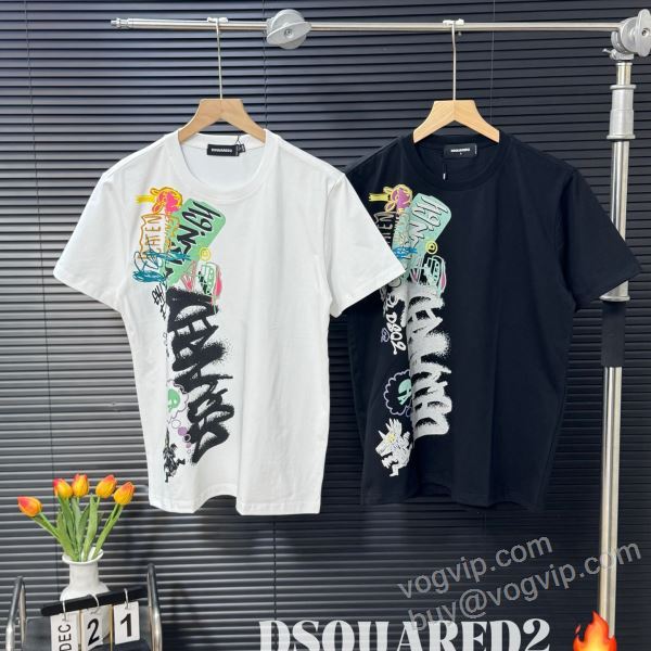 ディースクエアード ブランドコピー 2026新商品！ NXZDS001 半袖Tシャツ 2色可選 人気雑誌掲載